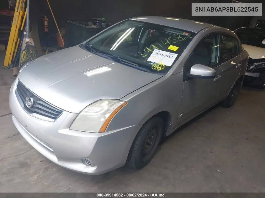 2011 Nissan Sentra 2.0S VIN: 3N1AB6AP8BL622545 Lot: 39914582