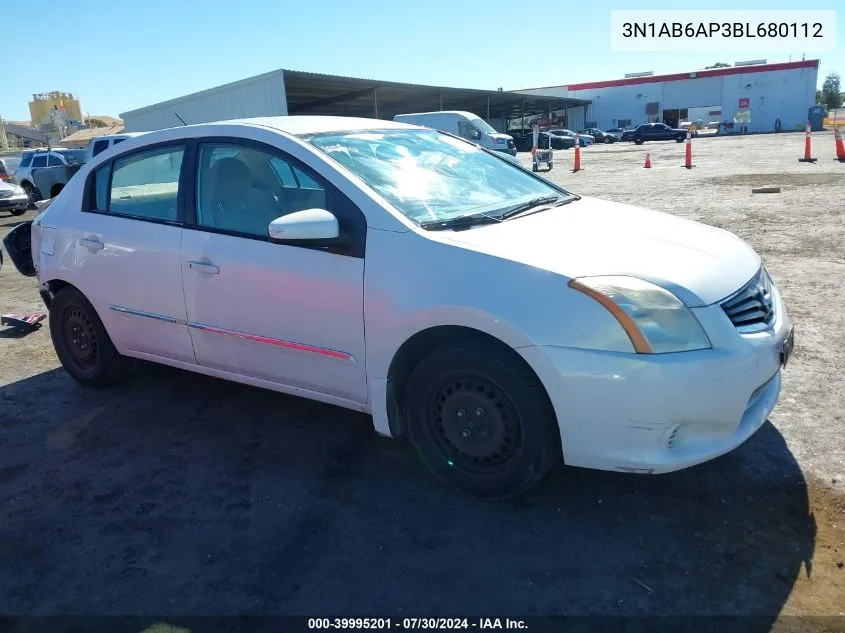 2011 Nissan Sentra 2.0S VIN: 3N1AB6AP3BL680112 Lot: 39995201