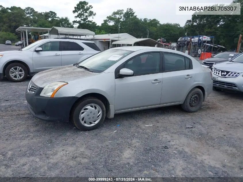 2011 Nissan Sentra 2.0 VIN: 3N1AB6AP2BL705307 Lot: 39999243