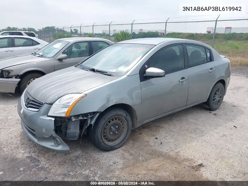 2011 Nissan Sentra 2.0 VIN: 3N1AB6AP3BL619942 Lot: 40020024