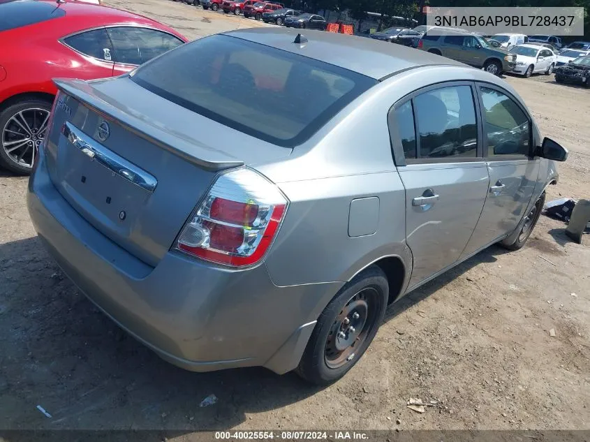 3N1AB6AP9BL728437 2011 Nissan Sentra 2.0