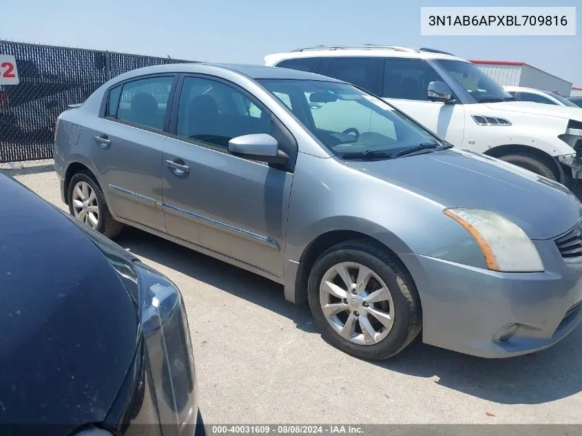 2011 Nissan Sentra 2.0Sl VIN: 3N1AB6APXBL709816 Lot: 40031609