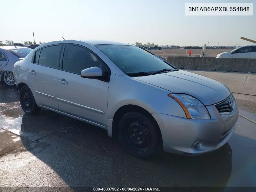 3N1AB6APXBL654848 2011 Nissan Sentra 2.0S