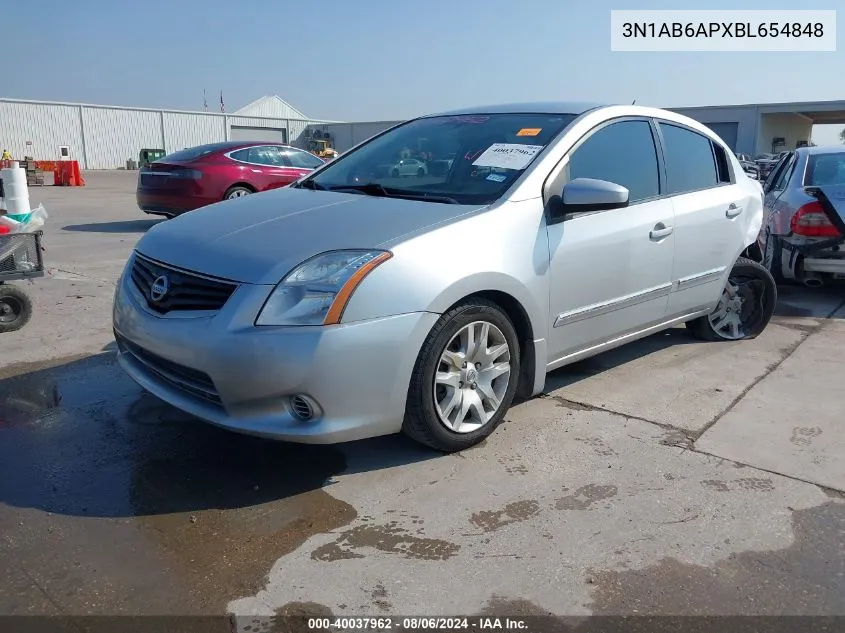 3N1AB6APXBL654848 2011 Nissan Sentra 2.0S