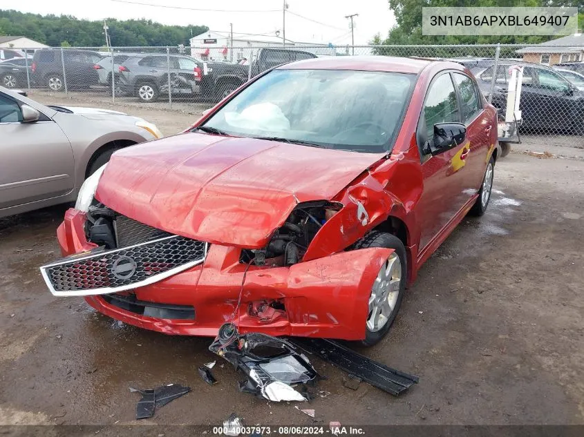 3N1AB6APXBL649407 2011 Nissan Sentra 2.0Sr