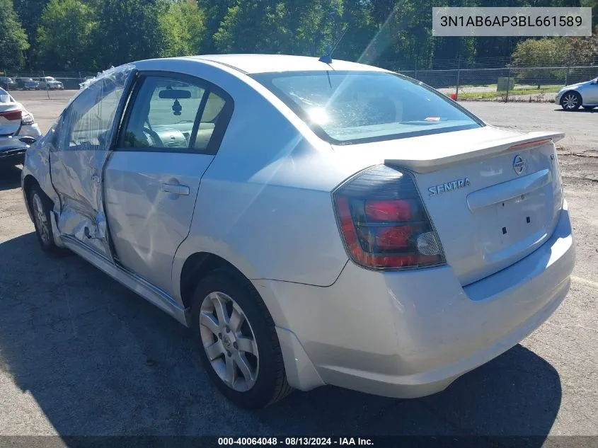 2011 Nissan Sentra 2.0Sr VIN: 3N1AB6AP3BL661589 Lot: 40064048