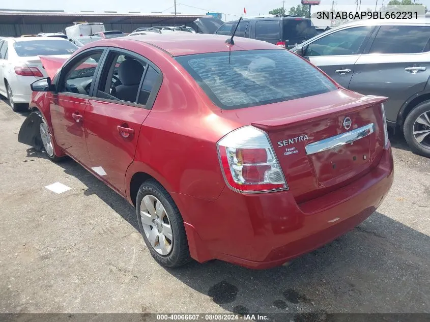 3N1AB6AP9BL662231 2011 Nissan Sentra 2.0