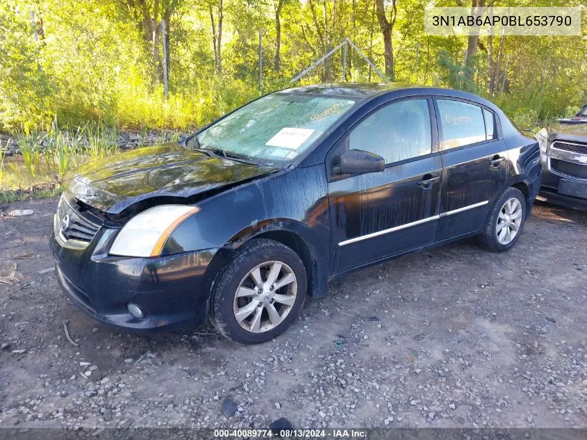 2011 Nissan Sentra 2.0/2.0S/Sr/2.0Sl VIN: 3N1AB6AP0BL653790 Lot: 40089774