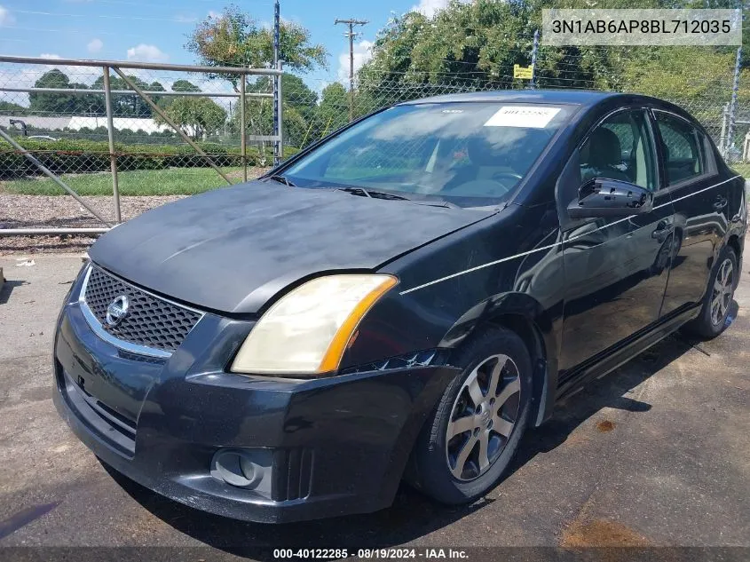 3N1AB6AP8BL712035 2011 Nissan Sentra 2.0Sr