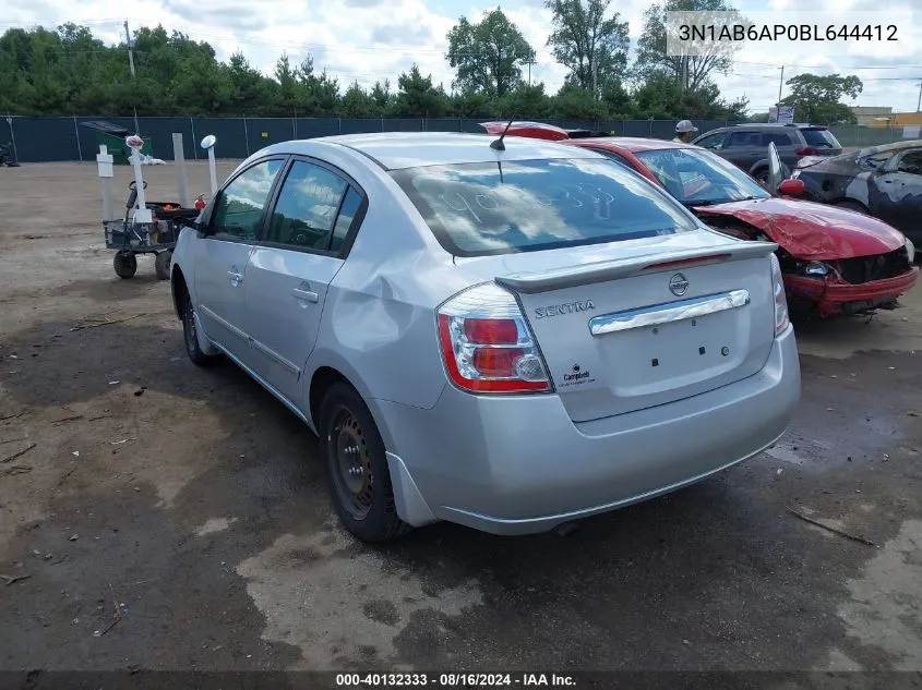 3N1AB6AP0BL644412 2011 Nissan Sentra 2.0S