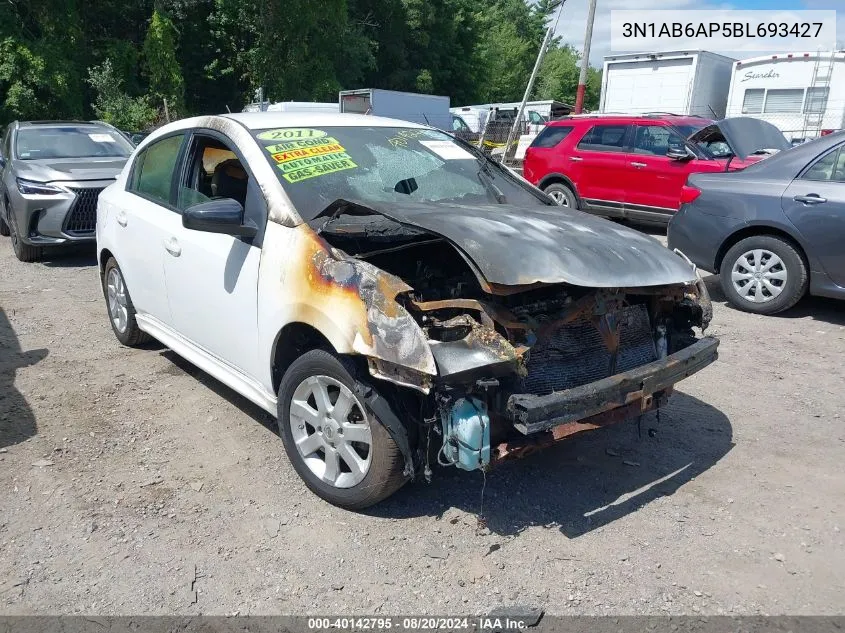 2011 Nissan Sentra 2.0Sr VIN: 3N1AB6AP5BL693427 Lot: 40142795