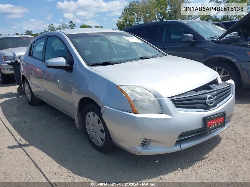 2011 Nissan Sentra 2.0 VIN: 3N1AB6AP4BL615138 Lot: 40145521