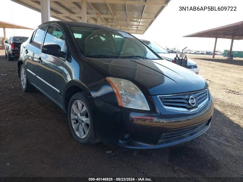 2011 Nissan Sentra 2.0Sl VIN: 3N1AB6AP5BL609722 Lot: 40146928