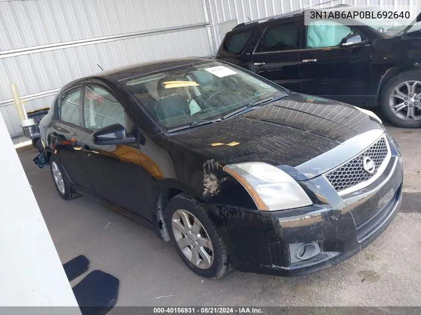 3N1AB6AP0BL692640 2011 Nissan Sentra 2.0Sr