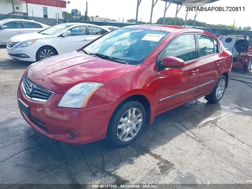 3N1AB6AP0BL720811 2011 Nissan Sentra 2.0S