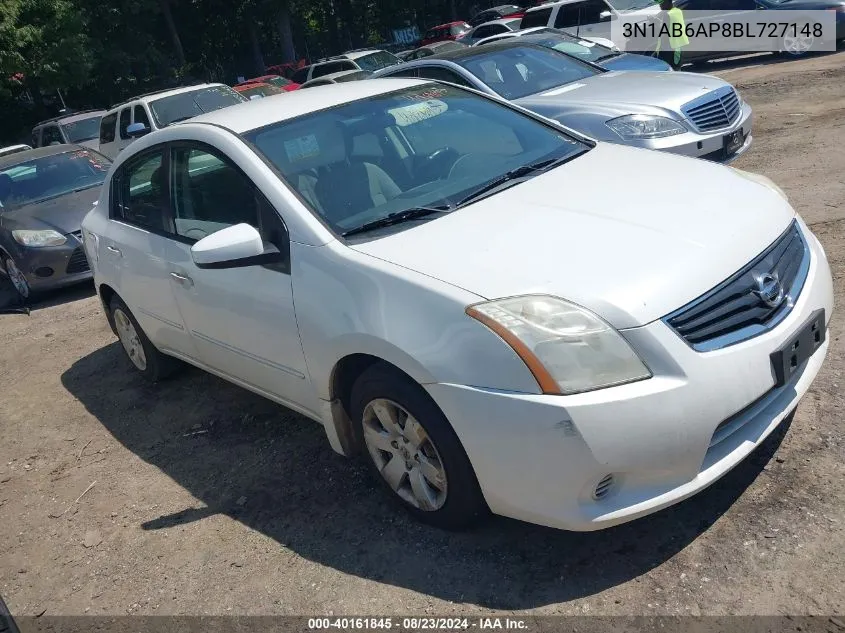 2011 Nissan Sentra 2.0 VIN: 3N1AB6AP8BL727148 Lot: 40161845