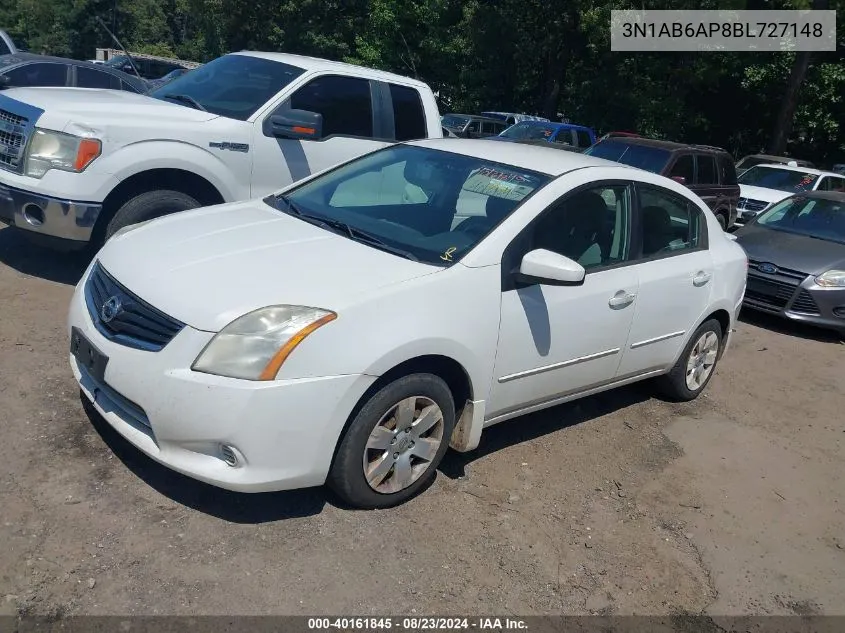 3N1AB6AP8BL727148 2011 Nissan Sentra 2.0