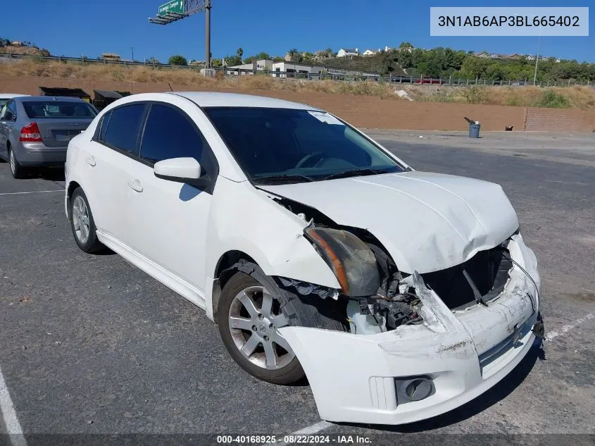 2011 Nissan Sentra 2.0Sr VIN: 3N1AB6AP3BL665402 Lot: 40168925