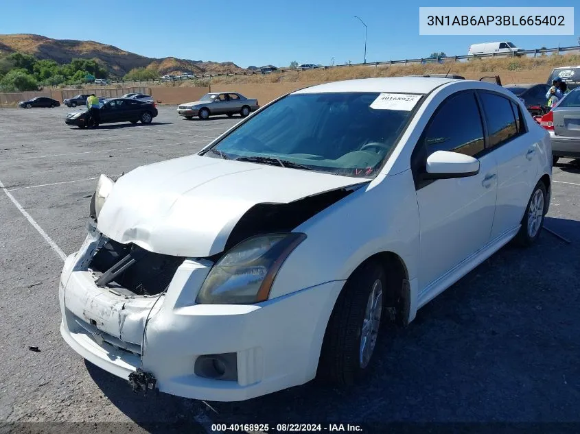 2011 Nissan Sentra 2.0Sr VIN: 3N1AB6AP3BL665402 Lot: 40168925