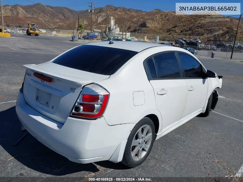 2011 Nissan Sentra 2.0Sr VIN: 3N1AB6AP3BL665402 Lot: 40168925