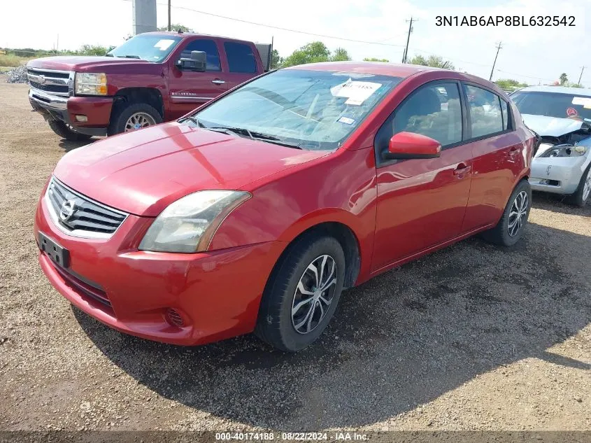 3N1AB6AP8BL632542 2011 Nissan Sentra 2.0