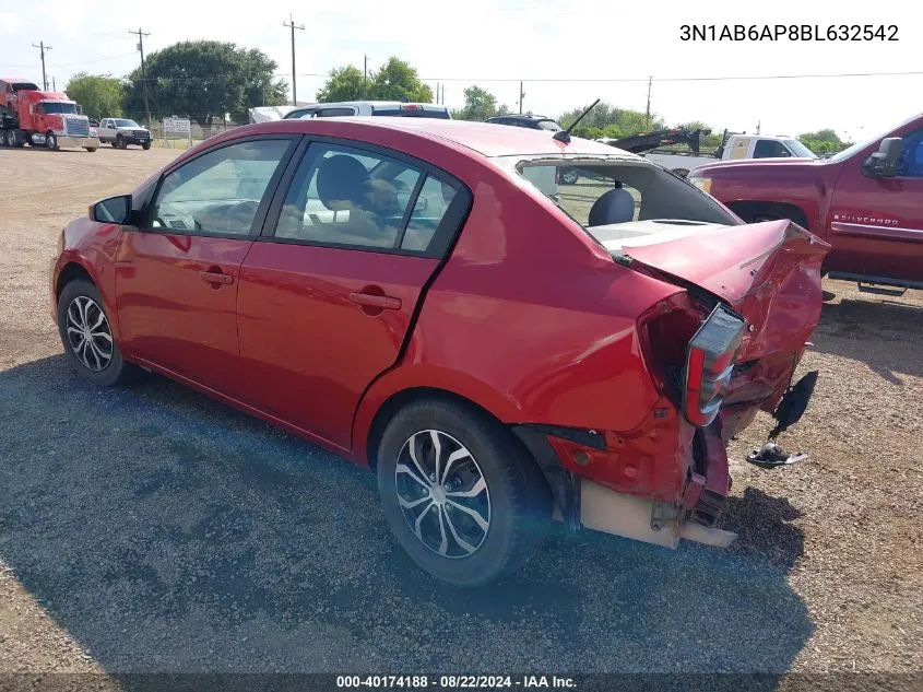 3N1AB6AP8BL632542 2011 Nissan Sentra 2.0