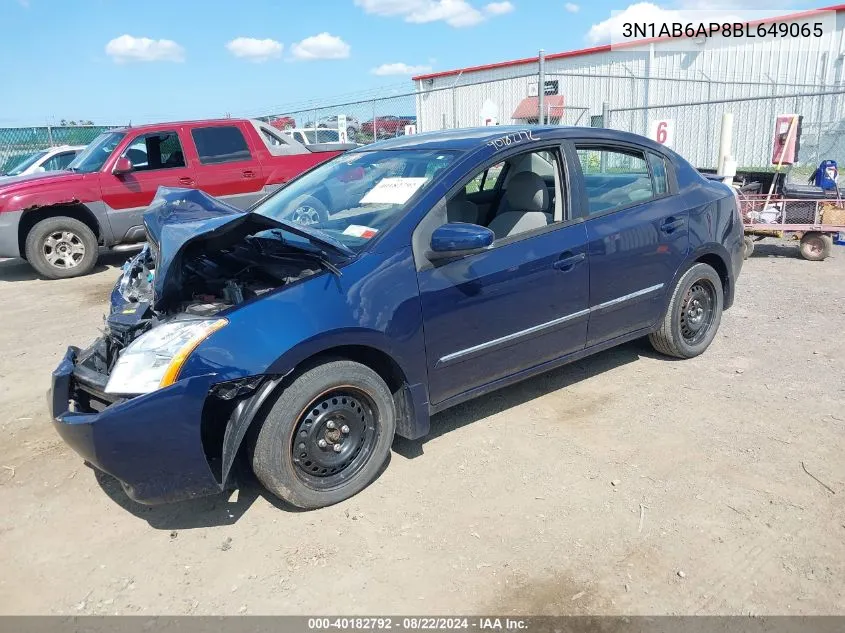 3N1AB6AP8BL649065 2011 Nissan Sentra 2.0S