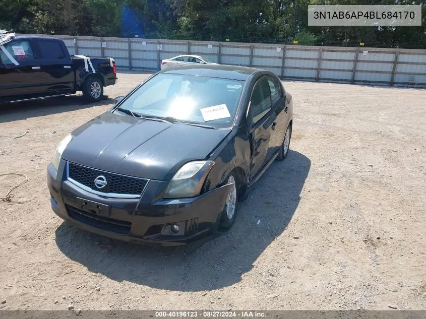 2011 Nissan Sentra 2.0Sr VIN: 3N1AB6AP4BL684170 Lot: 40196123