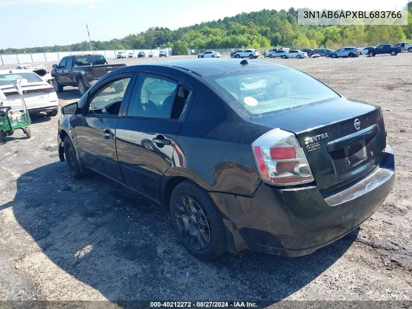 2011 Nissan Sentra 2.0S VIN: 3N1AB6APXBL683766 Lot: 40212272