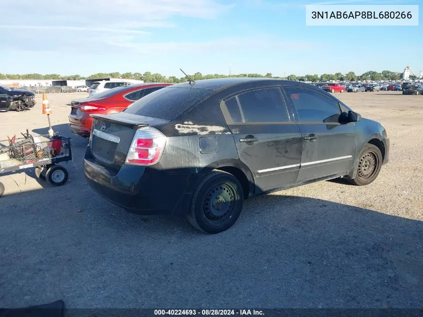 2011 Nissan Sentra 2.0S VIN: 3N1AB6AP8BL680266 Lot: 40224693