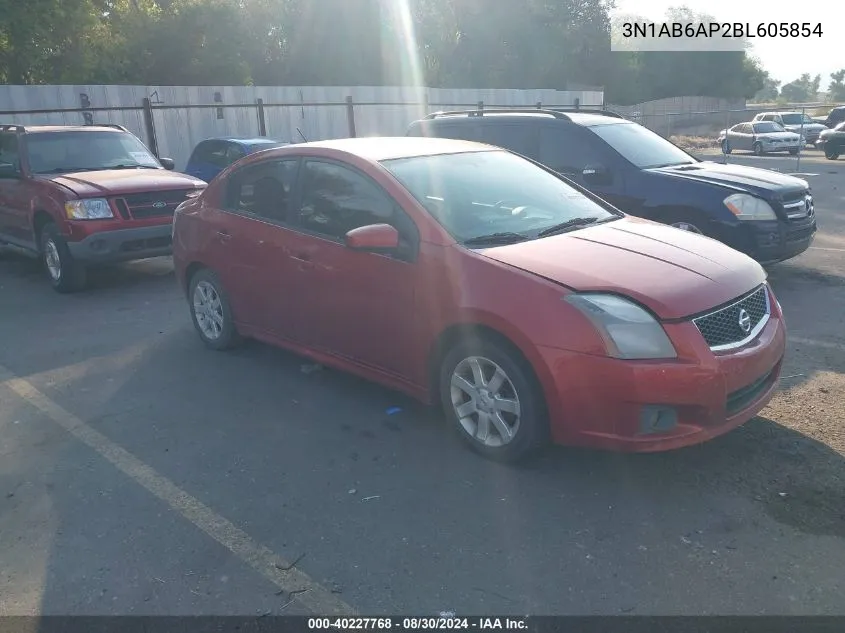 3N1AB6AP2BL605854 2011 Nissan Sentra 2.0Sr