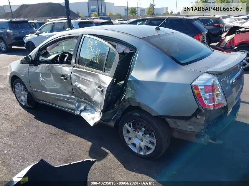 2011 Nissan Sentra 2.0S VIN: 3N1AB6AP4BL665067 Lot: 40235015