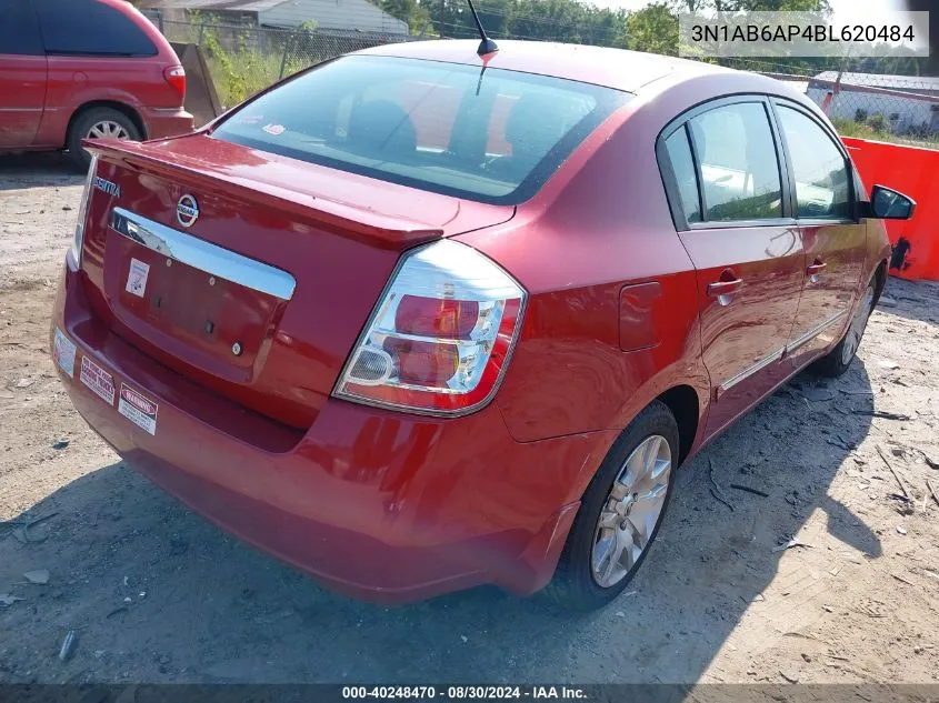 2011 Nissan Sentra 2.0S VIN: 3N1AB6AP4BL620484 Lot: 40248470