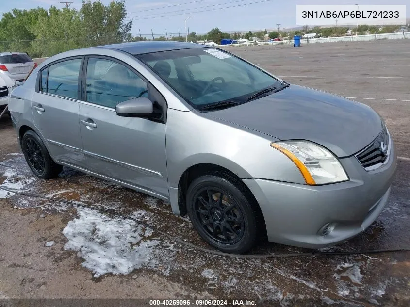 2011 Nissan Sentra 2.0S VIN: 3N1AB6AP6BL724233 Lot: 40259096