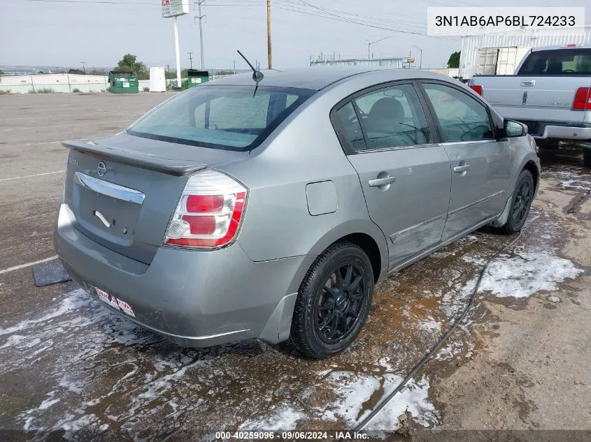 3N1AB6AP6BL724233 2011 Nissan Sentra 2.0S