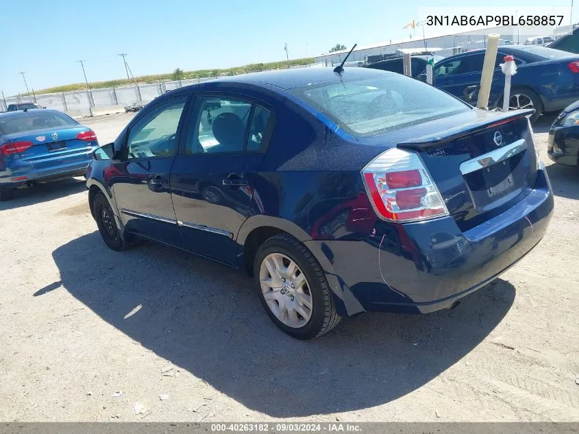 2011 Nissan Sentra 2.0S VIN: 3N1AB6AP9BL658857 Lot: 40263182