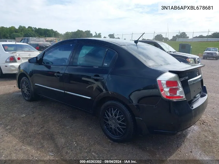 3N1AB6APXBL678681 2011 Nissan Sentra 2.0S