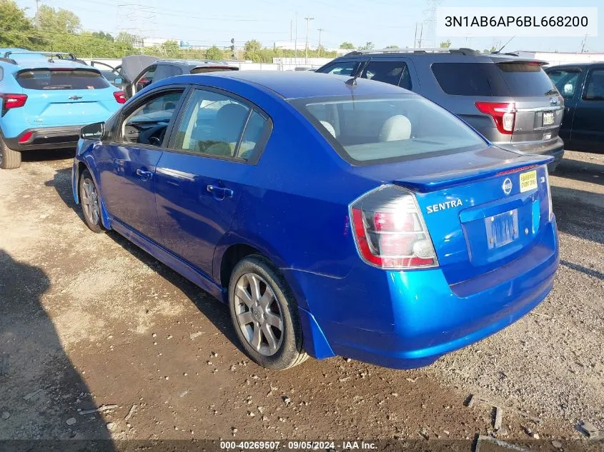 2011 Nissan Sentra 2.0/2.0S/Sr/2.0Sl VIN: 3N1AB6AP6BL668200 Lot: 40269507