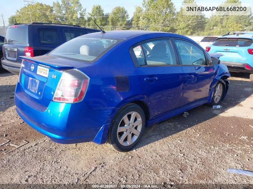 2011 Nissan Sentra 2.0/2.0S/Sr/2.0Sl VIN: 3N1AB6AP6BL668200 Lot: 40269507