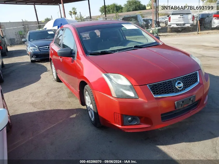 2011 Nissan Sentra 2.0Sr VIN: 3N1AB6AP7BL693199 Lot: 40286070