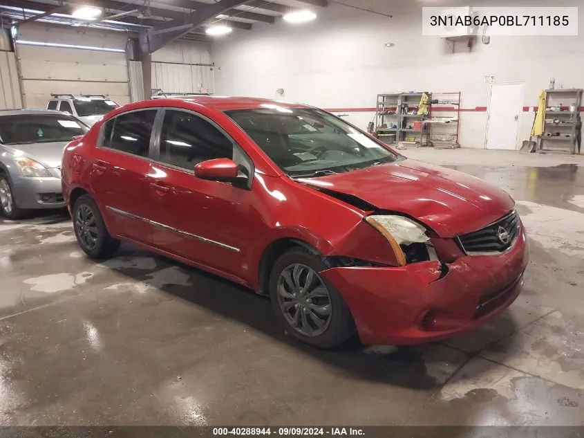 2011 Nissan Sentra 2.0S VIN: 3N1AB6AP0BL711185 Lot: 40288944