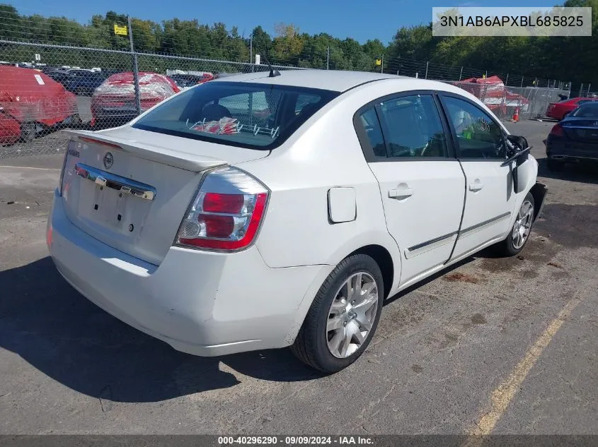 2011 Nissan Sentra 2.0S VIN: 3N1AB6APXBL685825 Lot: 40296290