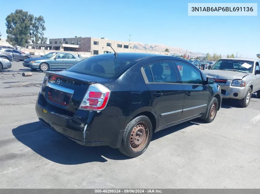 3N1AB6AP6BL691136 2011 Nissan Sentra 2.0S