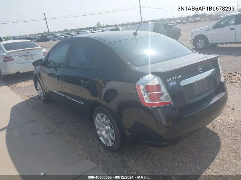 2011 Nissan Sentra 2.0S VIN: 3N1AB6AP1BL678293 Lot: 40300368