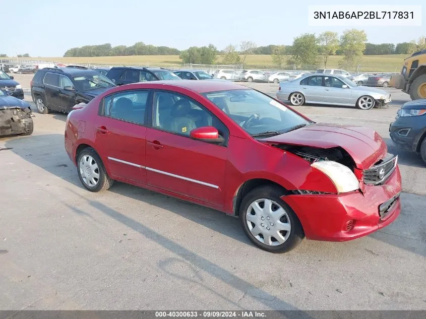 2011 Nissan Sentra 2.0S VIN: 3N1AB6AP2BL717831 Lot: 40300633