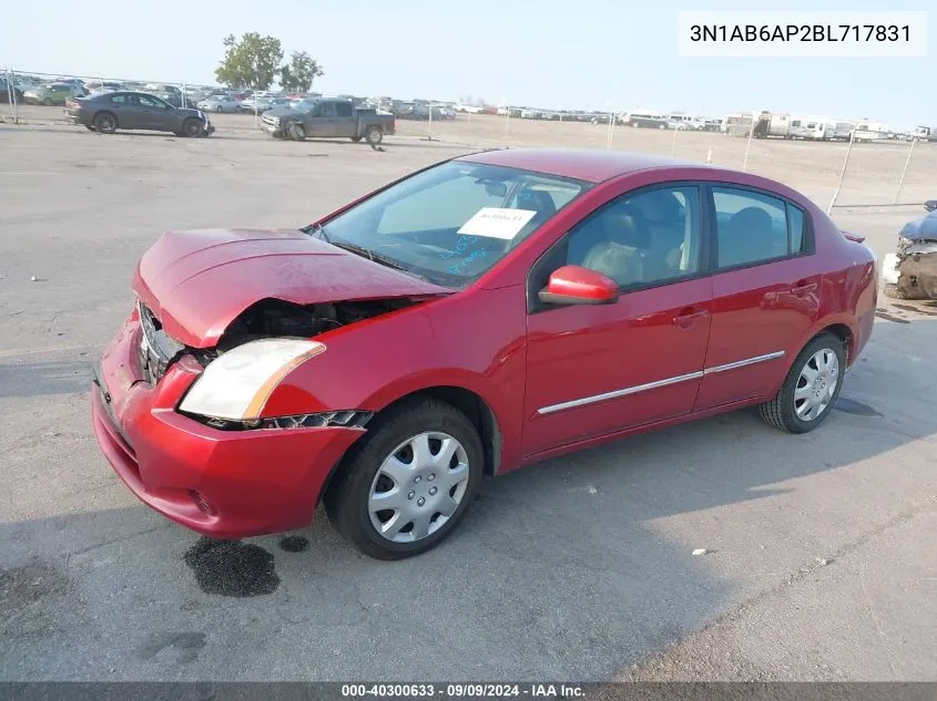 2011 Nissan Sentra 2.0S VIN: 3N1AB6AP2BL717831 Lot: 40300633