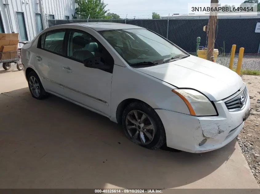 3N1AB6AP8BL649454 2011 Nissan Sentra 2.0Sl