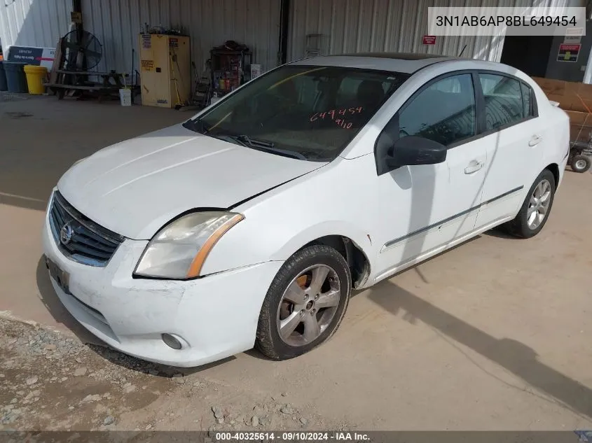 3N1AB6AP8BL649454 2011 Nissan Sentra 2.0Sl