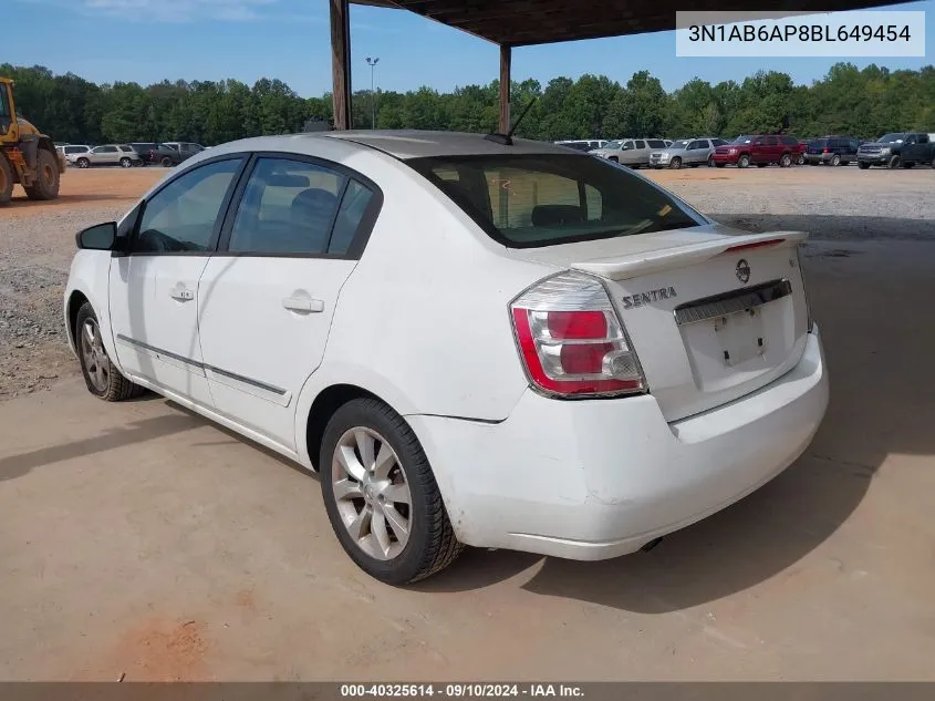 2011 Nissan Sentra 2.0Sl VIN: 3N1AB6AP8BL649454 Lot: 40325614