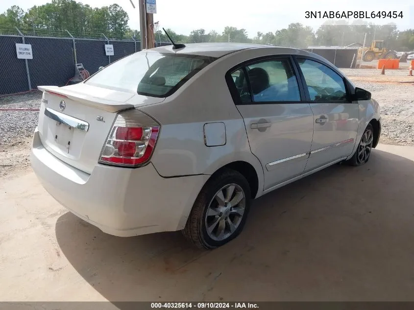 3N1AB6AP8BL649454 2011 Nissan Sentra 2.0Sl